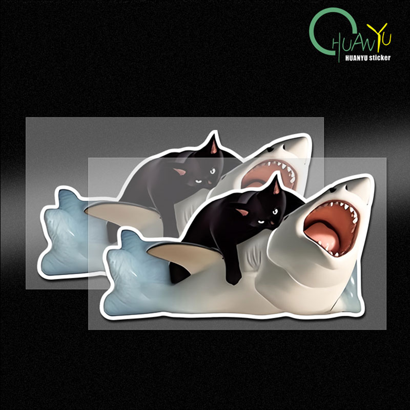 Motorcycle Gear Hub - RETLPER Reflective Sticker Black Cat Suppressing