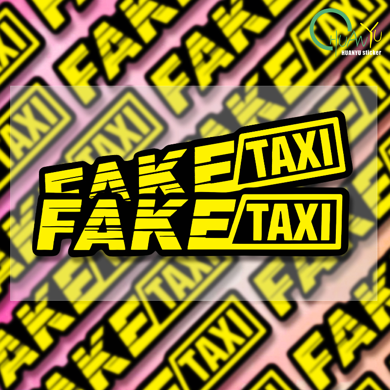 Motorcycle Gear Logo - Yellow Fake Taxi Logo Pvc Waterproof