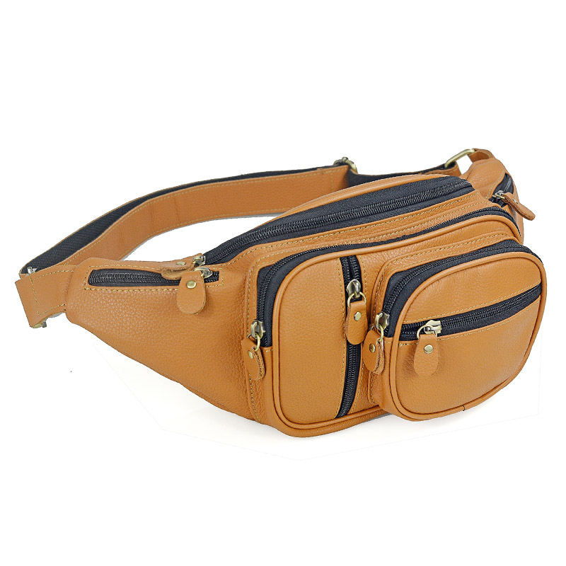 Men Genuine Leather Waist Pack - Motorcycle Gear Bag review and price
