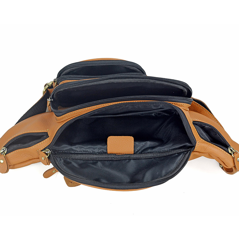Men Genuine Leather Waist Pack - Motorcycle Gear Bag review and price