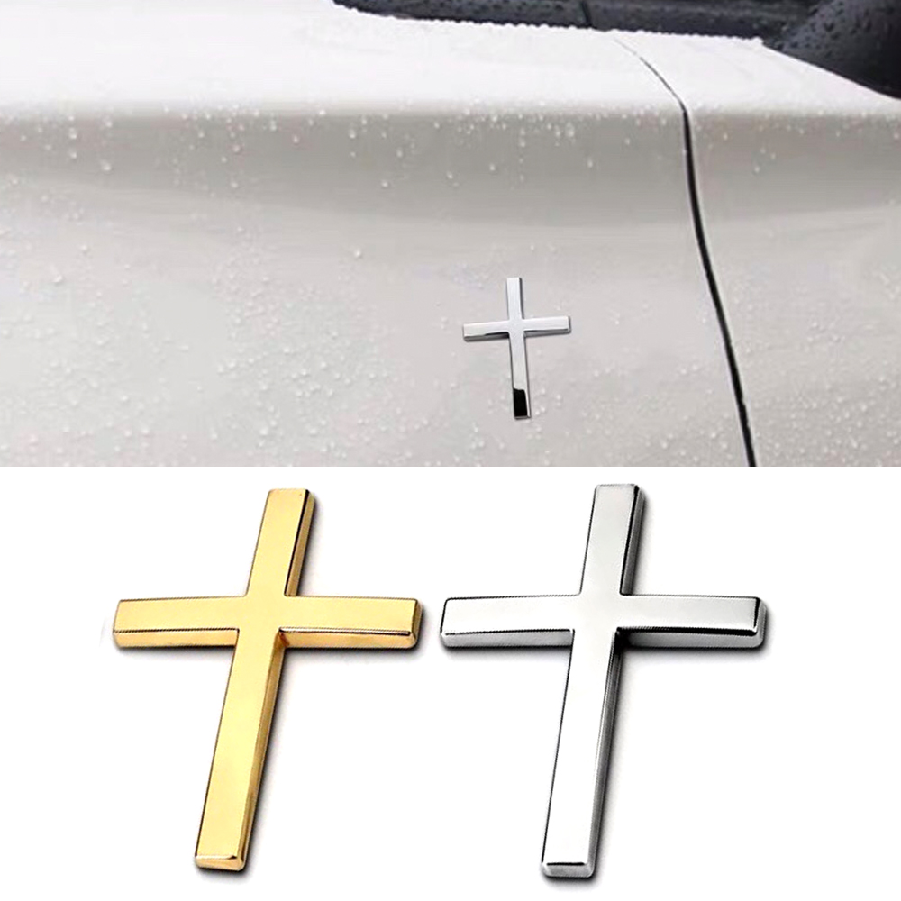 Black Silver Gold Cross Chrome - Motorcycle Gear Logo review and price