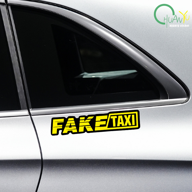Yellow Fake Taxi Logo Pvc Wate - Motorcycle Gear Logo review and price