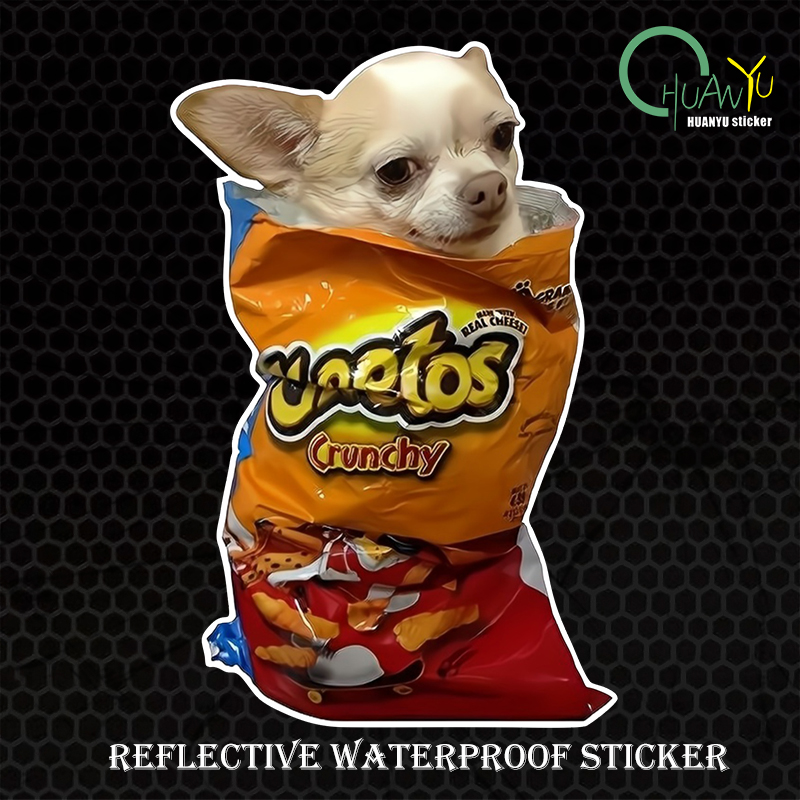 Cute puppy reflective sticker  - Motorcycle Gear Hub review and price
