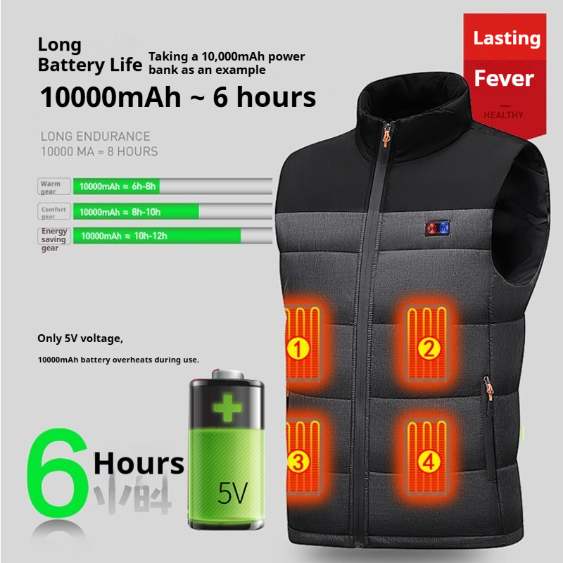 Heated Vest Unisex Charging He - Motorcycle Gear Zone review and price